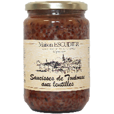 Saucisses de Toulouse aux lentilles cuisinées 660g