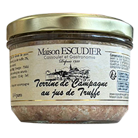 Terrine de campagne au jus de truffe 180g (2/3 parts)