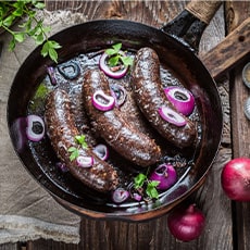 Boudin noir frais (3/4 parts, environ 250g)